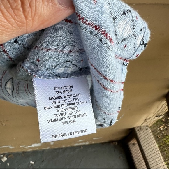 Style & Co Boho Long Sleeve Top - Size M - Southwestern Print Aztec Print Casual - Picture 4 of 5